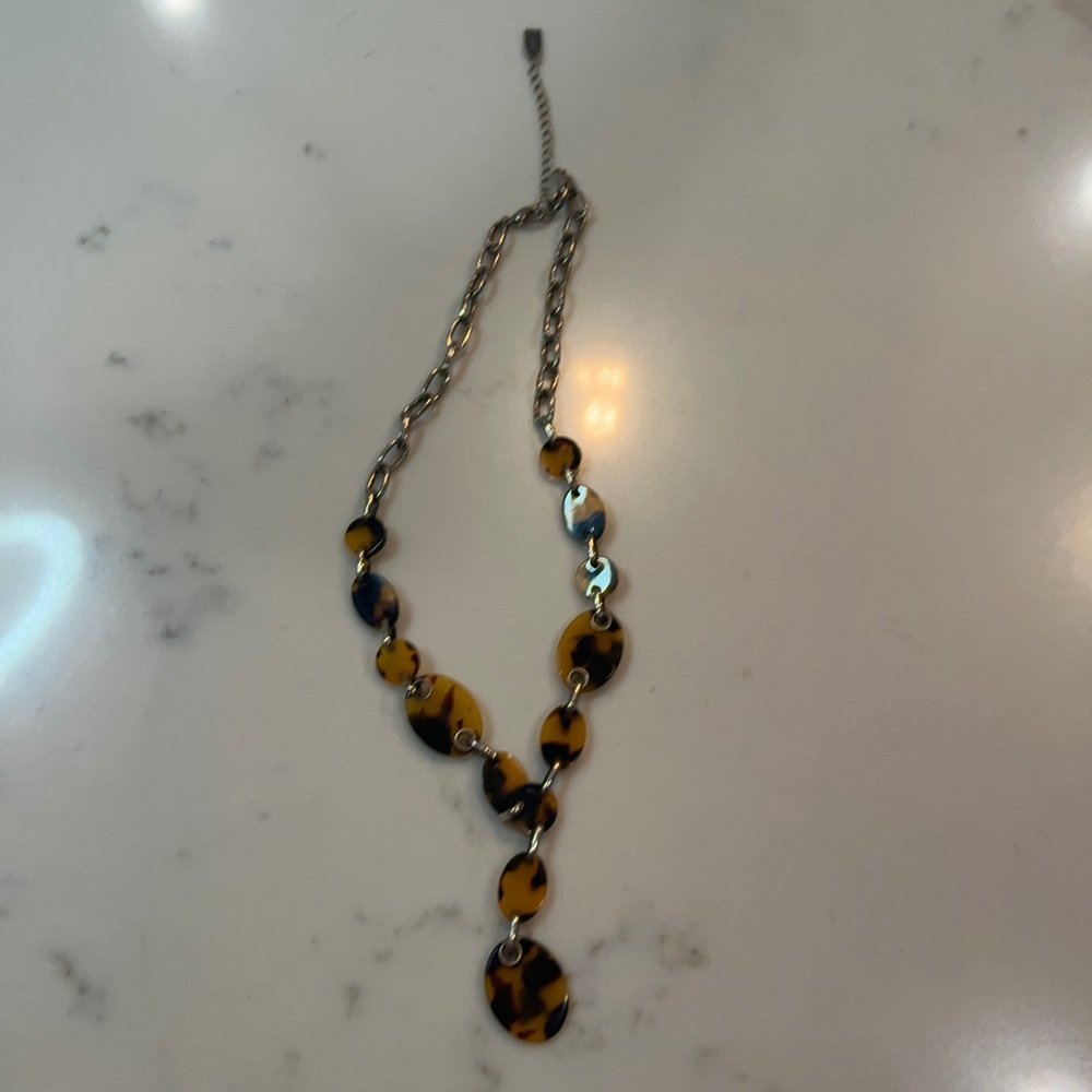 Liz & co brown and black necklace with sterling silver trim. - Picture 3 of 4